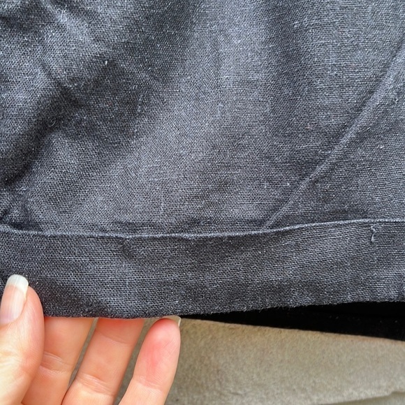Old Navy Black Linen Blend Shorts Sz 8 - Picture 4 of 8